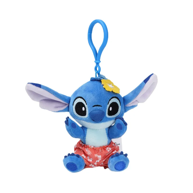 Disney stitch brinquedo de pelúcia bonito dos desenhos animados anime boneca chaveiro mochila pingente saco pingente aniversário das crianças presente natal