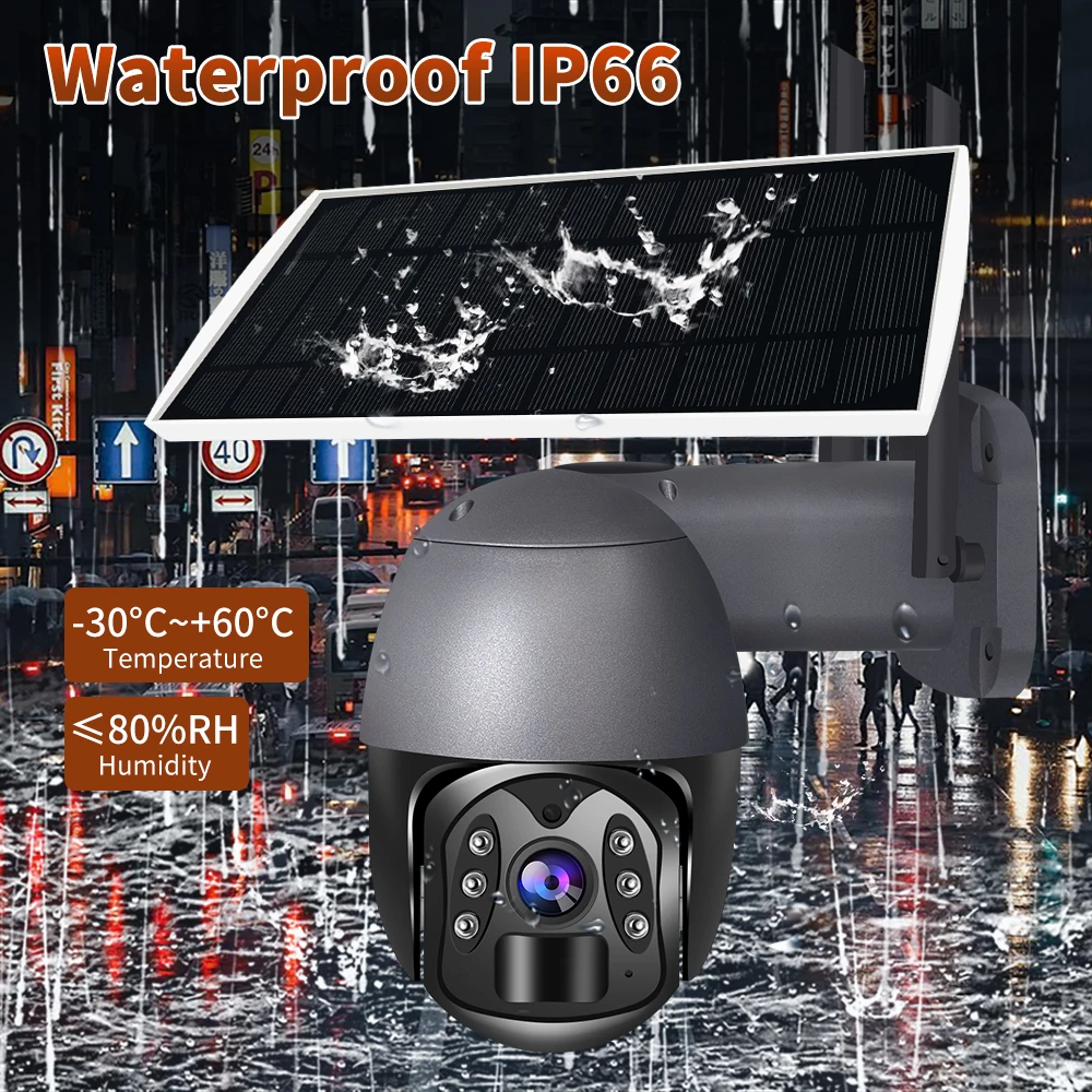 

3MP 1296P 120Degree Tuya APP 4G/WIFI IP Camera Solar Power Wireless PTZ Full Color Home Security Intercom CCTV Baby Monitor