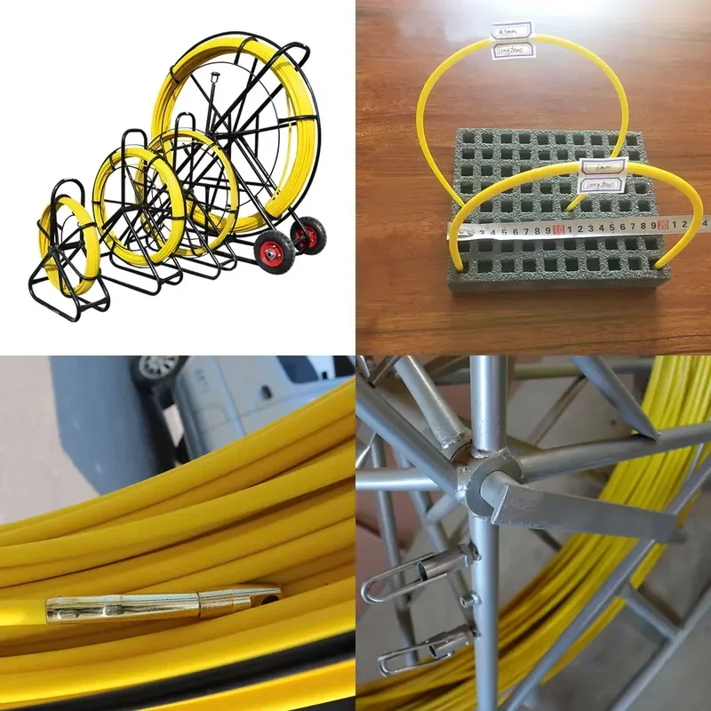 Recycling Machine 2026 6mm 11mm 14mm 16mm Frp Fiberglass Conduit Duct Rodder Snake Rod Cable Pulling Tools