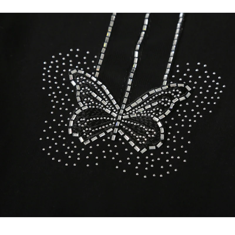 MadBlack, European Thicken Fleece T-Shirt, Sexy Women Stand Diamond Top, Clubwear Long Sleeve Slim Tee, Autumn Winter T40903CC