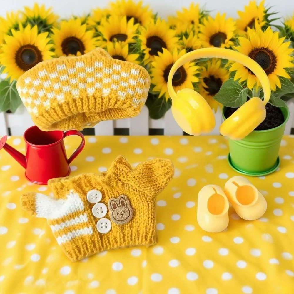 

For 17CM Labubu baby clothes cute top sweater outfit doll color sweater autumn winter for labubu clothing