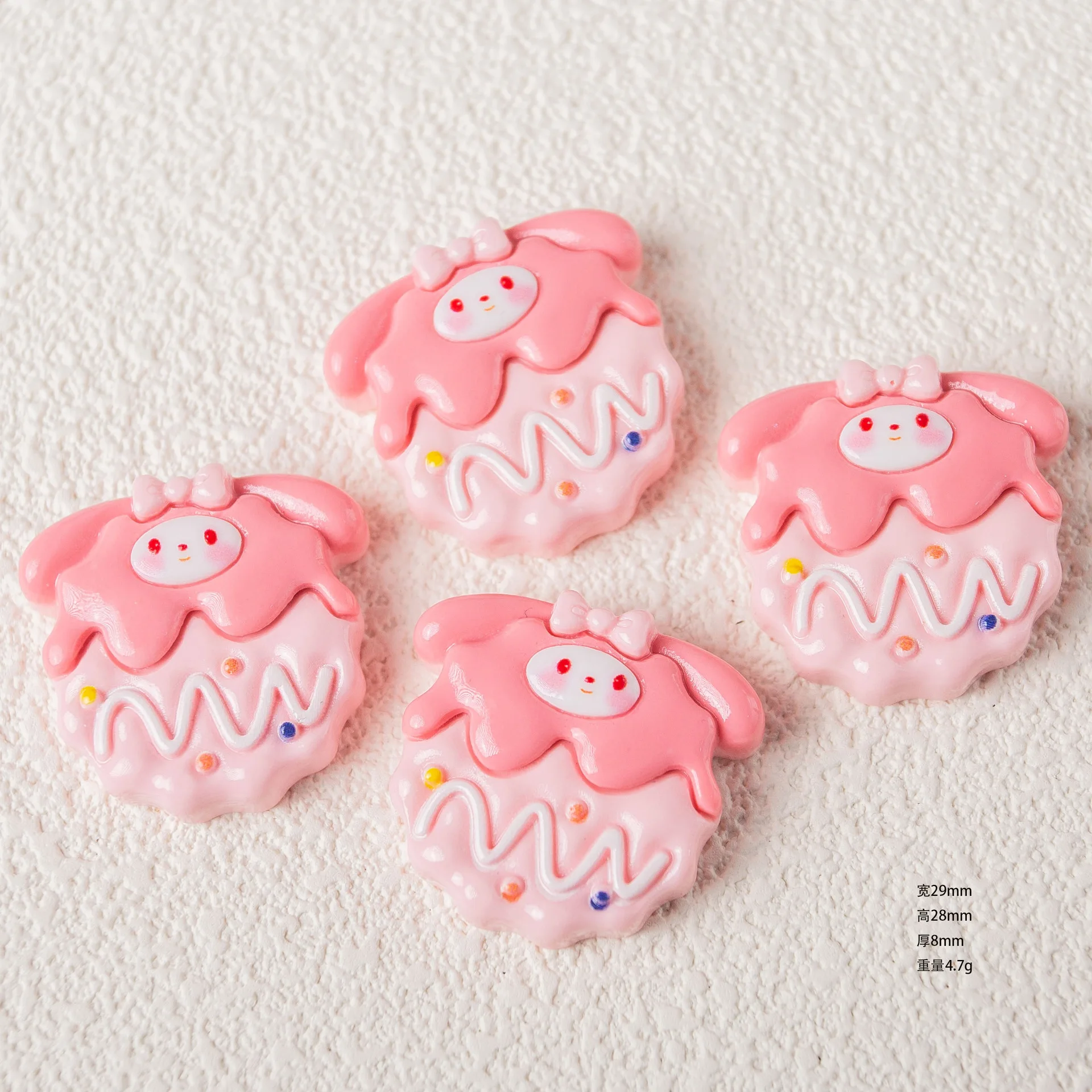 5Pcs Cute sanrio biscuits series Cartoon Resin Flatback Handmade Resin Accessories Crafts Materials Scrapbooking Embellishments