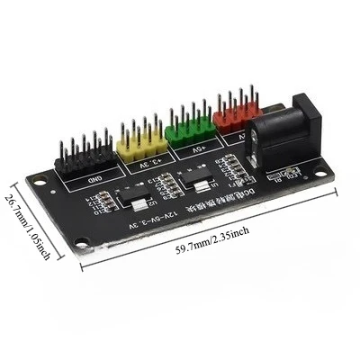 

4pcs Multi Output Power Module DC DC 12V to 3.3V 5V 12V Triple Voltage Converter for Arduino Raspberry Pi