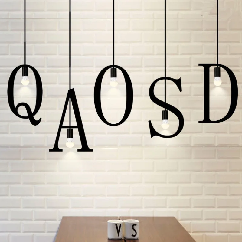 

Modeling Nostalgic Letter Lamps Indoor European Bar Light Personalized Simple Aisle Chandelier Staircase Lights