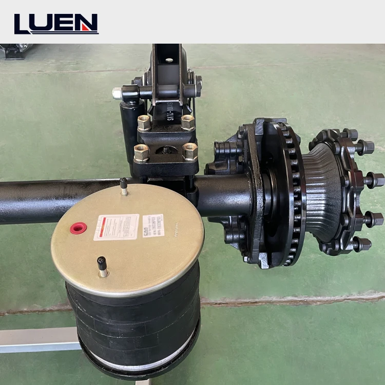 LUEN 3-Axle Airbag Suspension Trainer Trailer Steel Semi-Trailer With Suspension Parts and Accessories