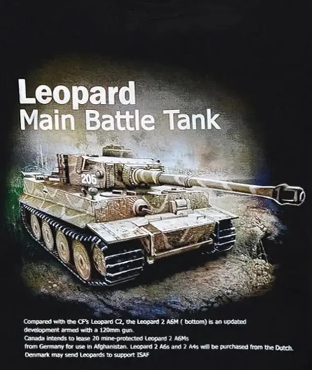 

WWII Wehrmacht Panzer Leopard Main Battle Tank T Shirt. New 100% Cotton Short Sleeve O-Neck Casual T-shirts Loose Top Size S-3XL