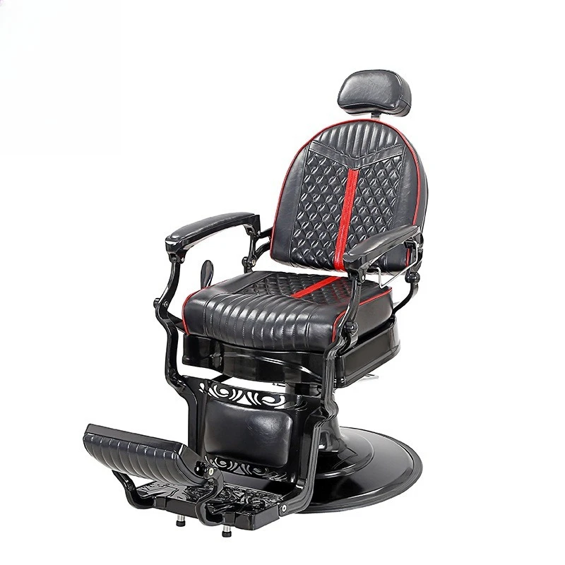 

Barber chair, hydraulic lift can put down the shaving and shaving retro oil head