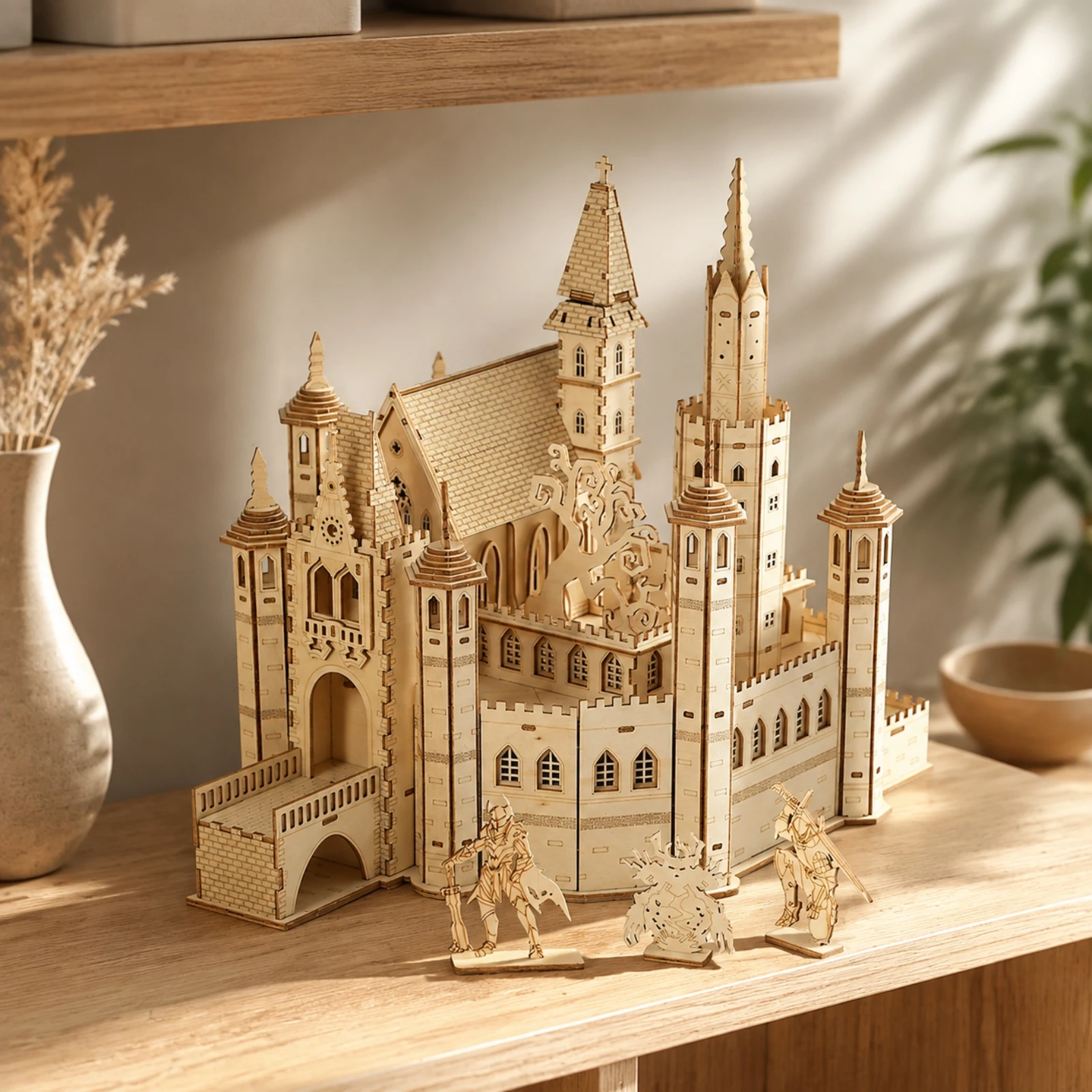 3d-wooden-castle-with-fantasy-figures-creative-wooden-fantasy-castle-display-model-hands-on-rewarding-for-children-ages-7-to-14
