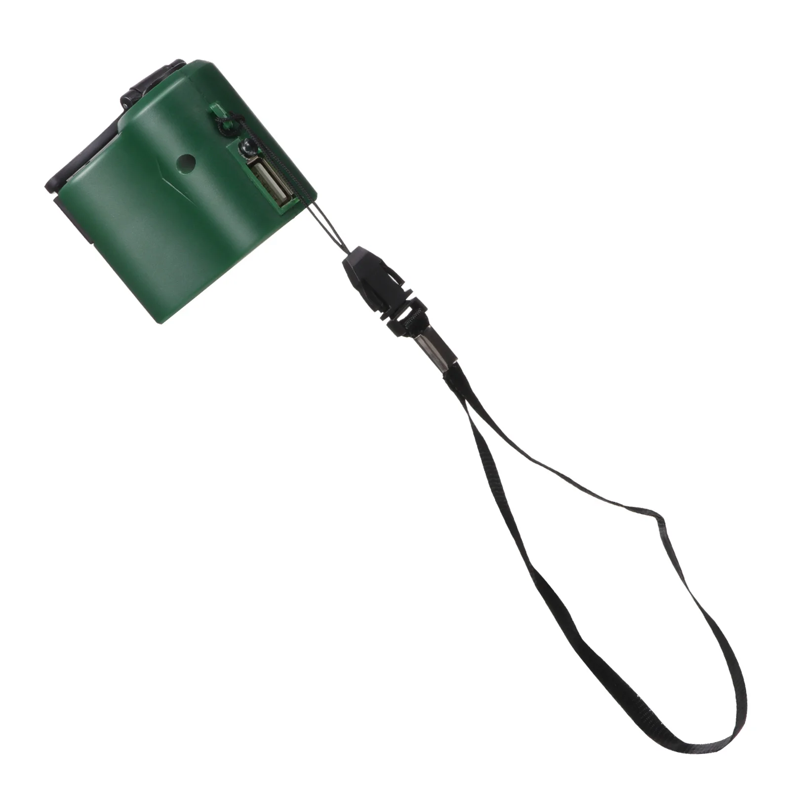 

Green Hand Crank Generator USB Portable Power Bank Outdoor Camping Hiking Emergency LED Light Durable Plastic Material