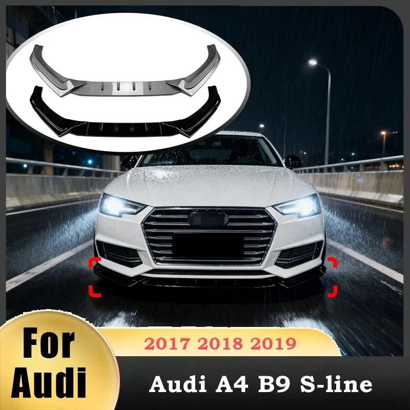 

Для Audi A4 B9 S-line 2017 2018 2019 передний бампер, разделитель губ, диффузор, комплект кузова, спойлер, защита, разветвитель, накладка, автозапчасти