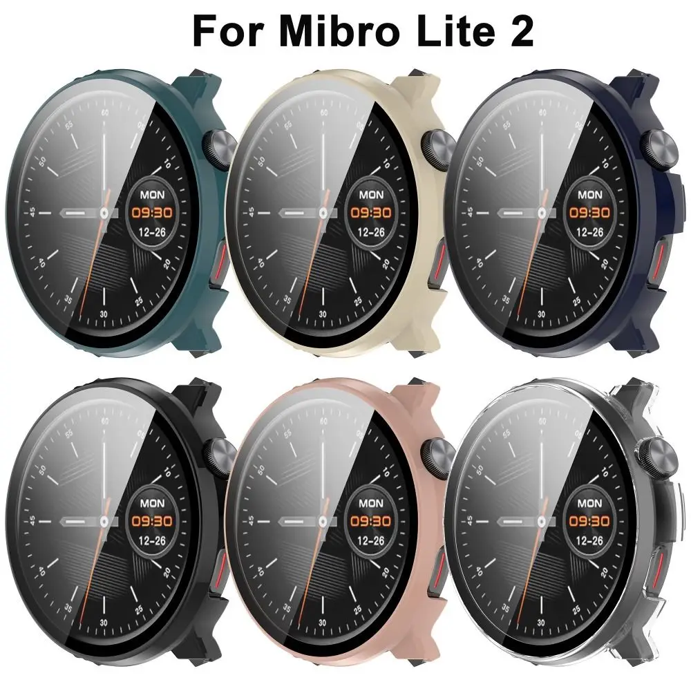 New Tempered Protective Case Shell Hard Screen Protector Smart Watch PC Cover Shell for Mibro Lite 2