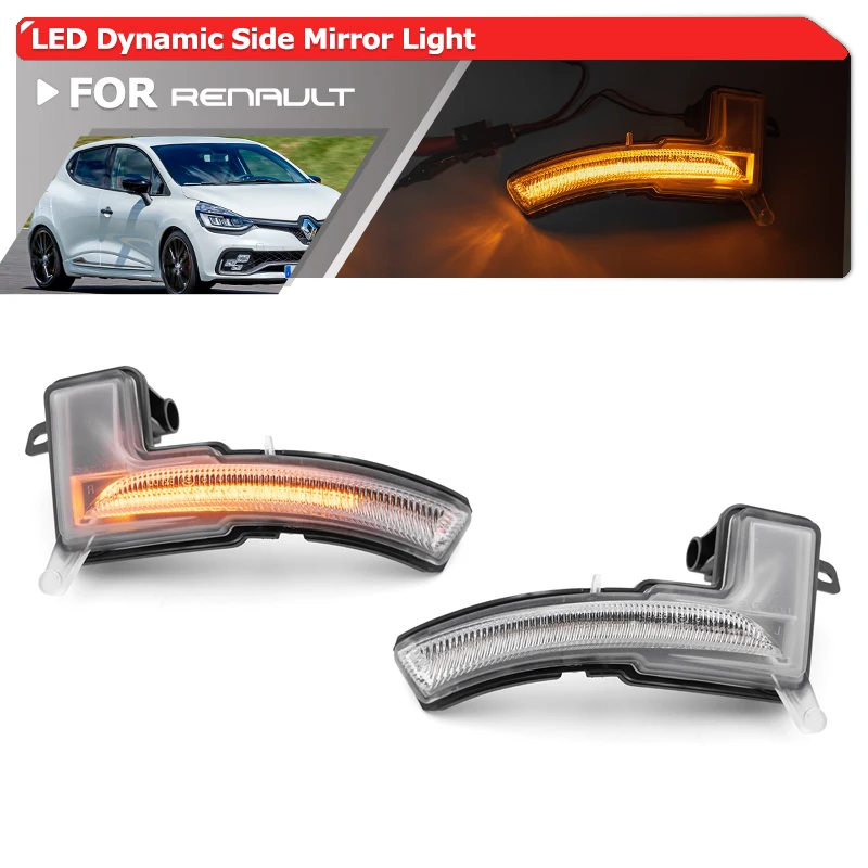 For Renault Clio 4 IV MK4 RS Captur Facelift For Nissan Micra Dynamic Led Rearview Side Mirror Blinkers Auto Turn Signal Lamps