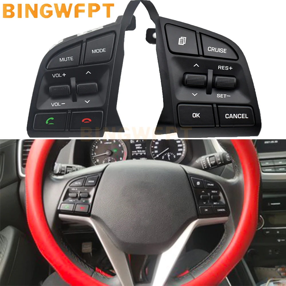 Steering Wheel Cruise Control Switch Button 96720D3200 For Hyundai Tucson IX35 2015-2020 1.6T/2.0 96720-D31004X 96720-D3210