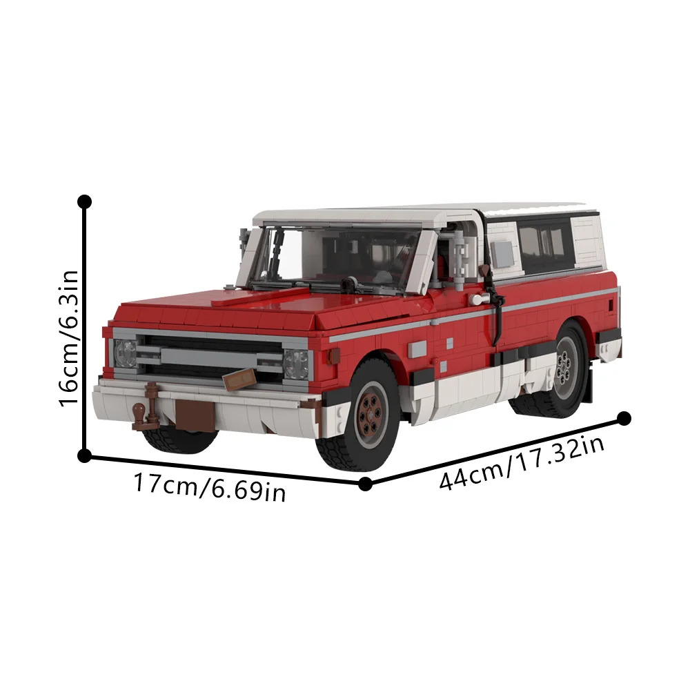 MOC Retro Technologyeds Farmtruck Bausteine Klassische Modell Lkw transport fahrzeug Ziegel diy Zusammengebautes Spielzeug Kinder Geschenk