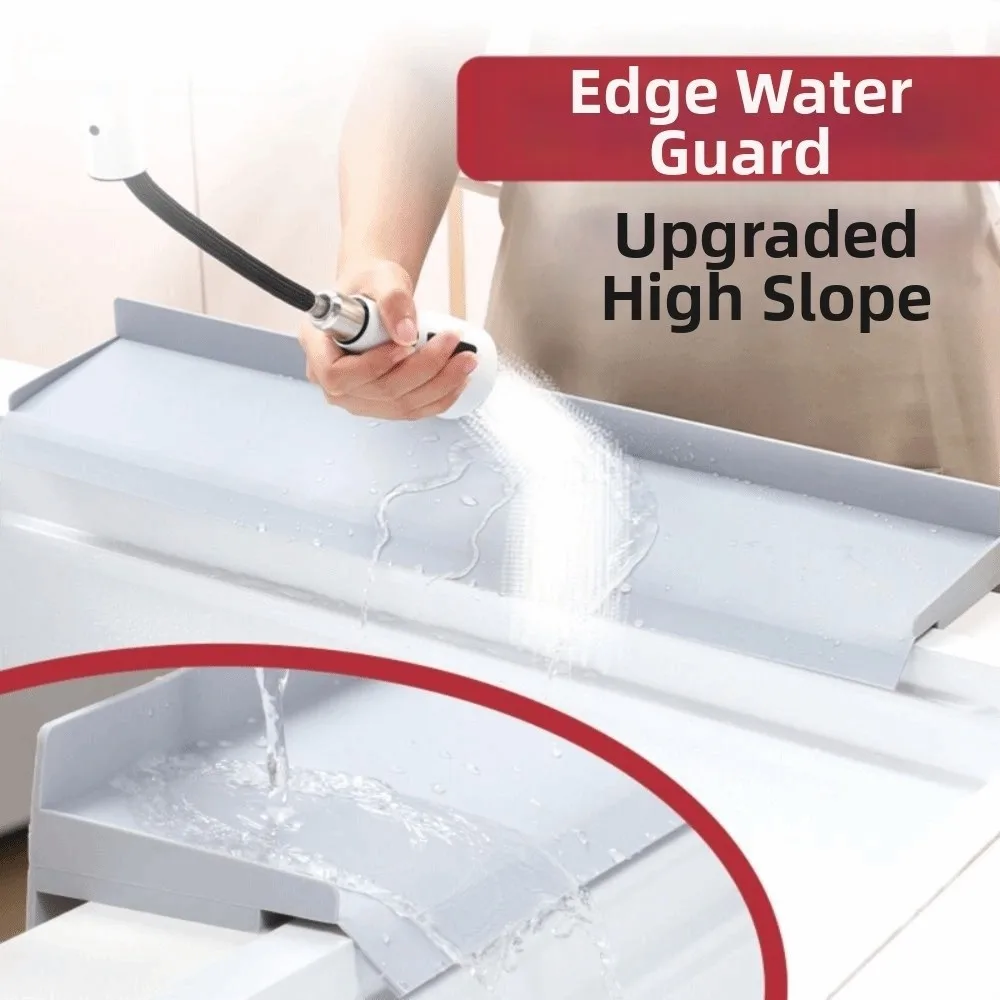 Non-Slip Sink Splash Guard Suction Cups Optimized Height Kitchen Waterproof Screen Heightened Wide Coverage