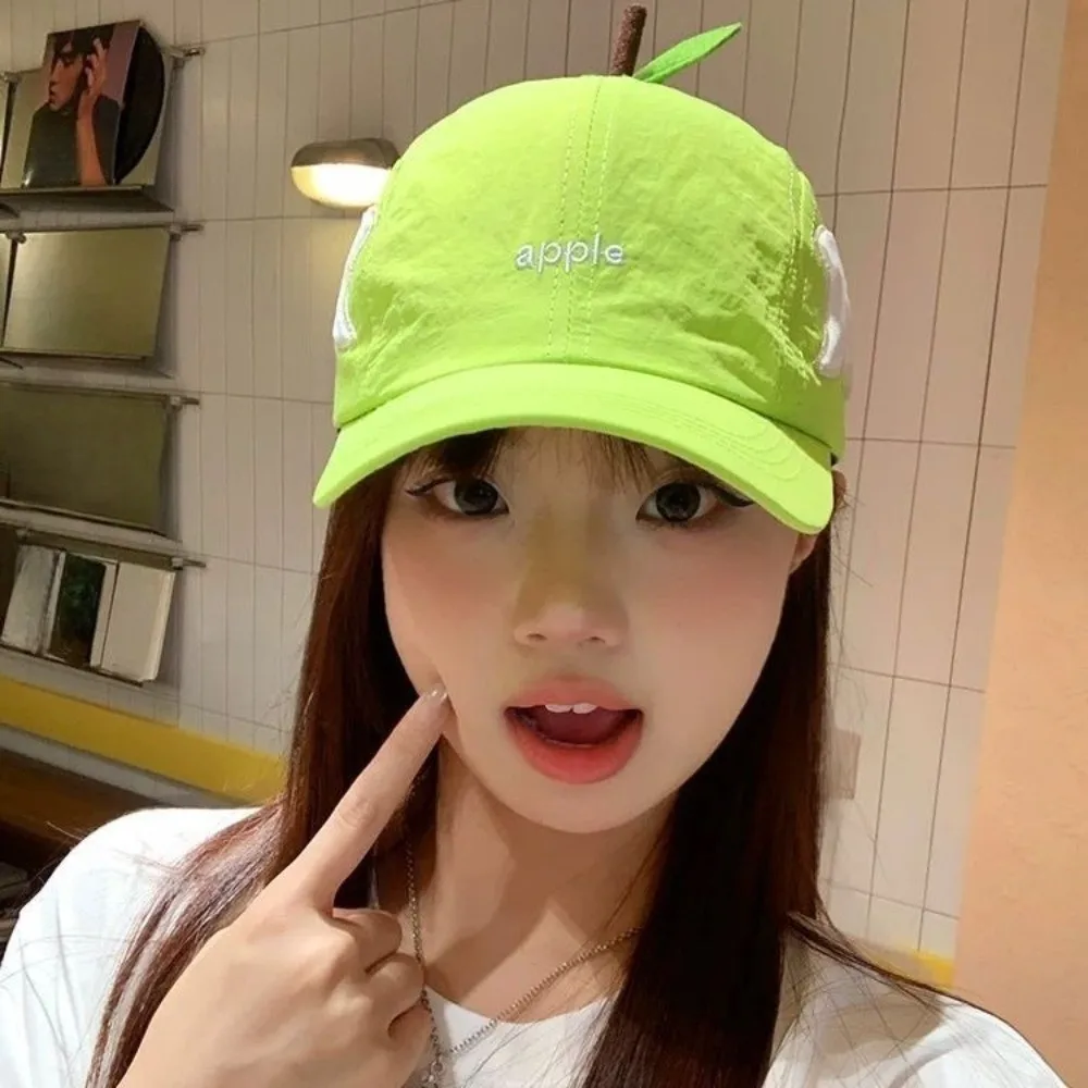 بسيطة القطن الفواكه قبعة بيسبول واقية من الشمس بارد مطرزة إلكتروني قبعة بلغت ذروتها الأزياء الإبداعية الفواكه قبعة الشارع