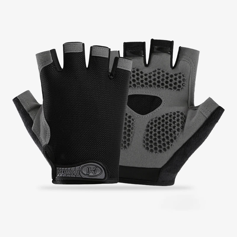 Fitnessstudio-Handschuhe, fingerlose Handschuhe, rutschfest, stoßdämpfend, atmungsaktiv, Sporthandschuhe für Jugendtraining, Gewichtheben, Radfahren