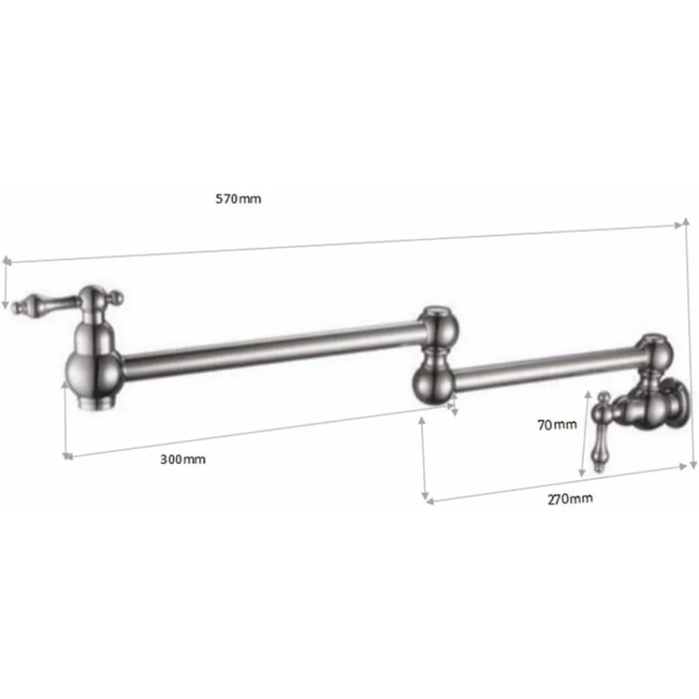 Robinet de cuisine pliable rotatif à 360 degrés pour éviers d'eau froide simples, parfait pour nettoyer les légumes et la vaisselle