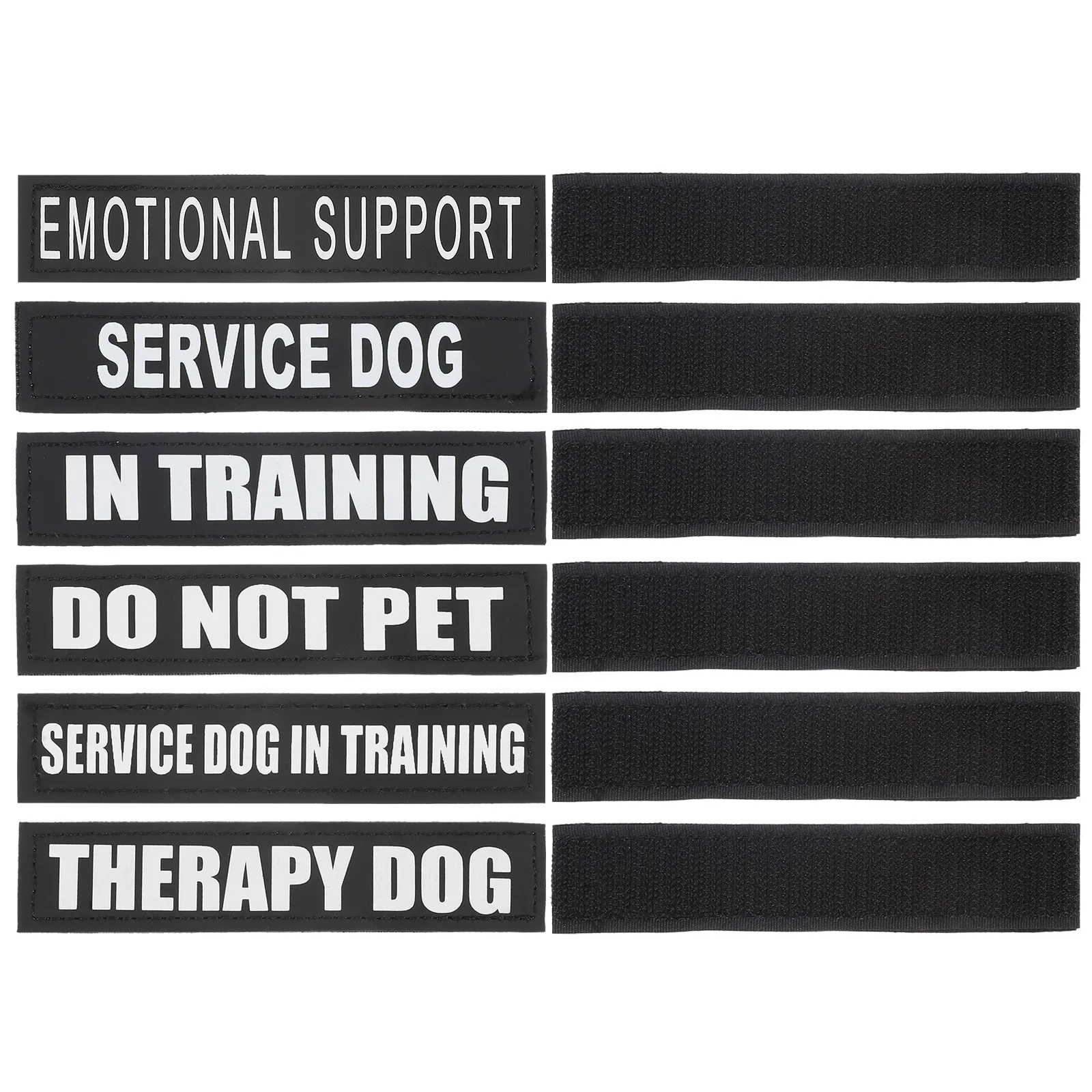 

Pet Chest Strap Reflective Vest Labels Black Clothing Patches Tape Dog Stickers Decor Long Lasting Durable Outdoor