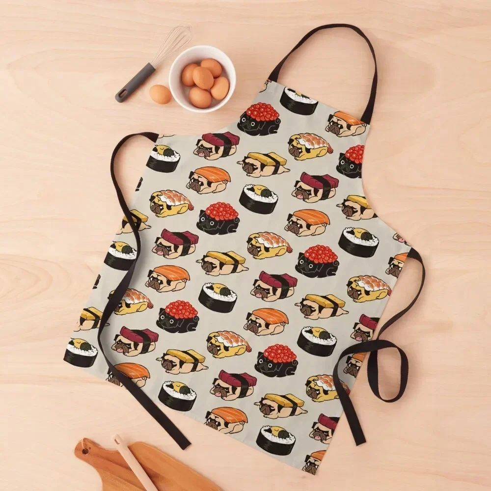 Sushi Pug Apron barber uniform Women Kitchen Kitchen Apras Man Children'S Apron