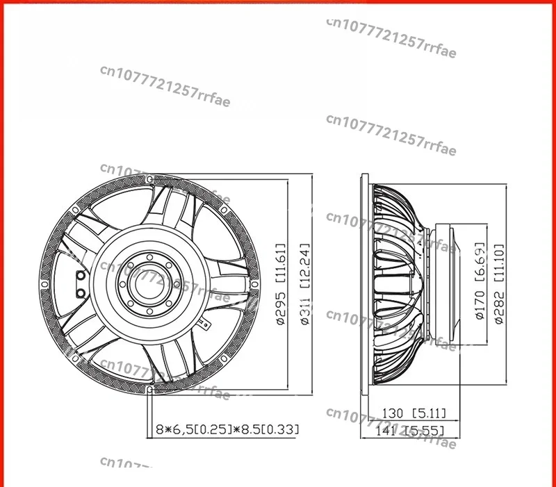 12-Inch mid-range speaker 3 "voice coil 800 watt subwoofer.