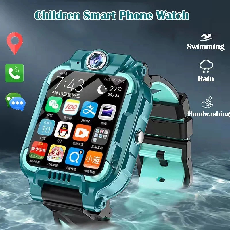 Smart Watch For Kids Gps HD Call Voice Message Waterproof Children Smartwatch With Sim Card  SOS Photo Watch For 4-16 Years Old