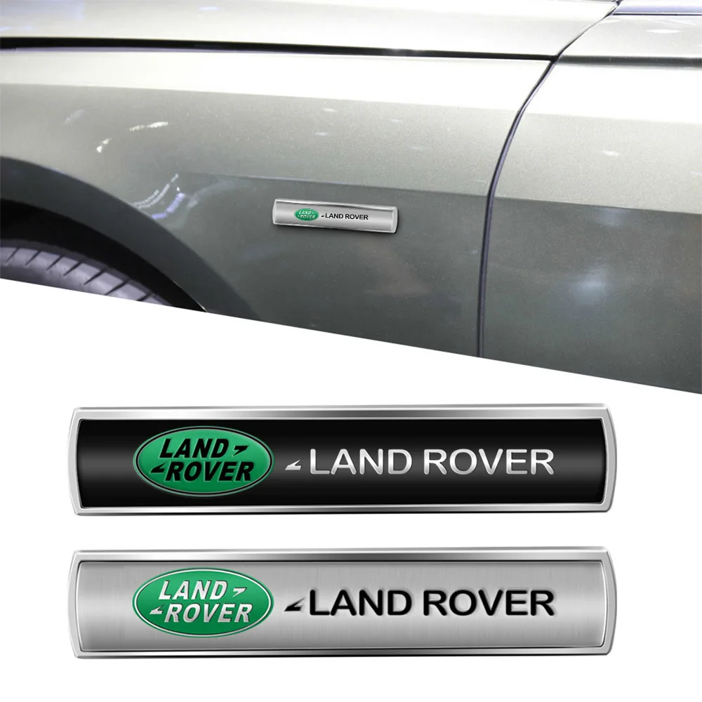 Car 3D Metal Logo Emblem Side Body Fender Trunk Sticker Decoration Accessories For Landrover Discovery Velar Evoque Range Rover