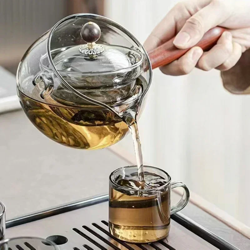 360 Degrees Rotate The Lazy Person Brew Teapot Household Separate The Anti-with Filter Small Green Orange Tea Water Glass Teapot