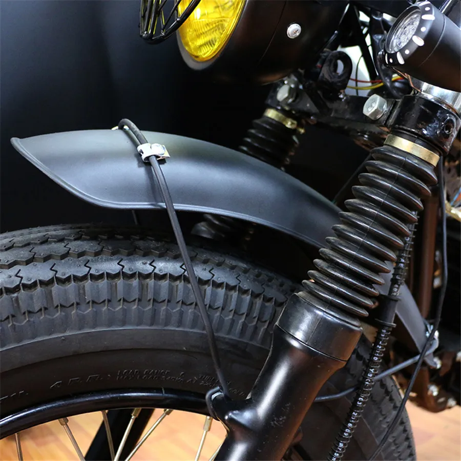 1X Matte Black Metal Motorcycle Front Fender Mudguard Cover Mud Guard Protector