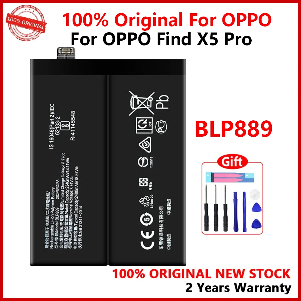 

Original Replacement Batteries with Gifts, BLP889, OPPO Find X5 Pro, X5Pro, 100% New