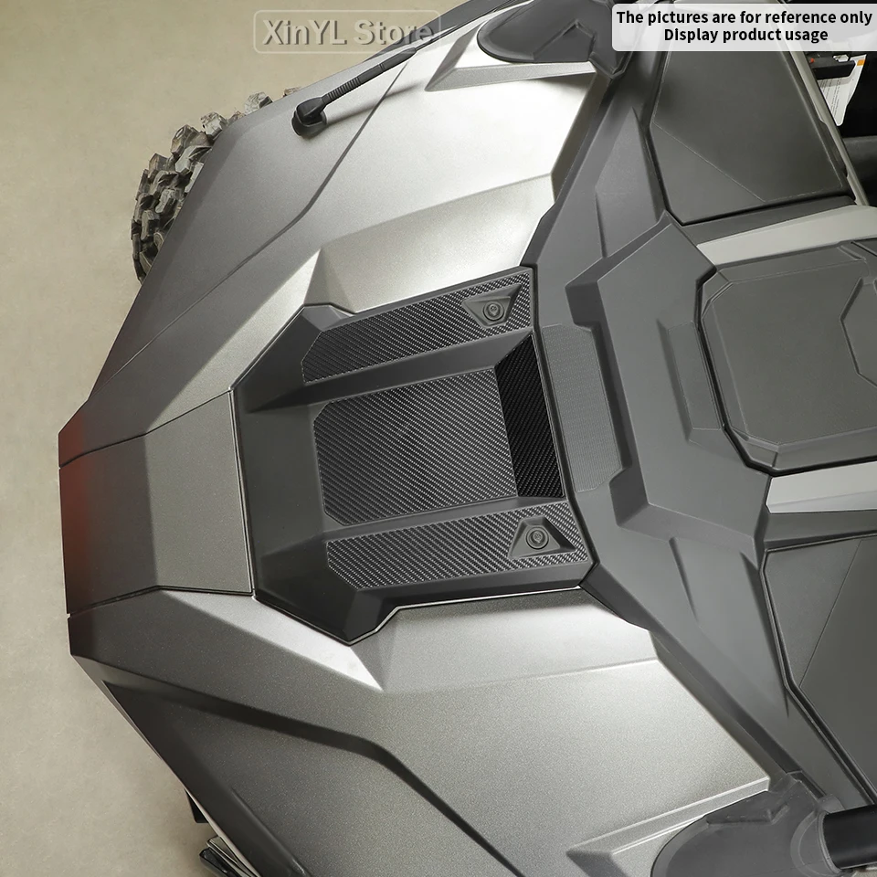 Decal-Carbon Fiber Pattern Trim Sticker for Engine Compartment Hood Compatible with 2021 Up Polaris RZR PRO XP