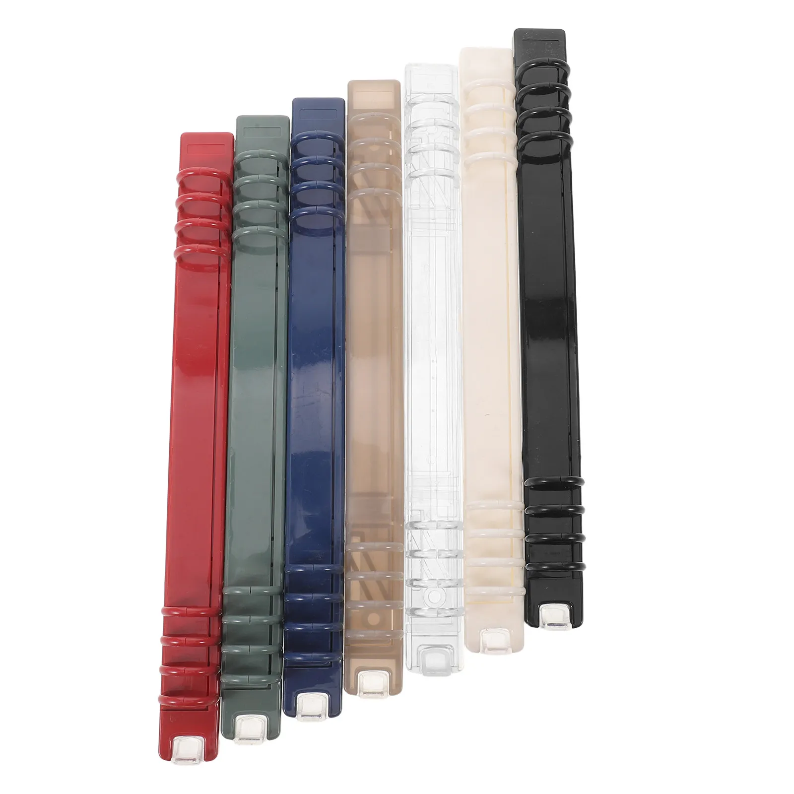 7Pcs Loose Leaf Binder Rings 8-Hole Plastic Spiral Binding Coil Replacement Mechanism for Notebook Journal Refill DIY Planner