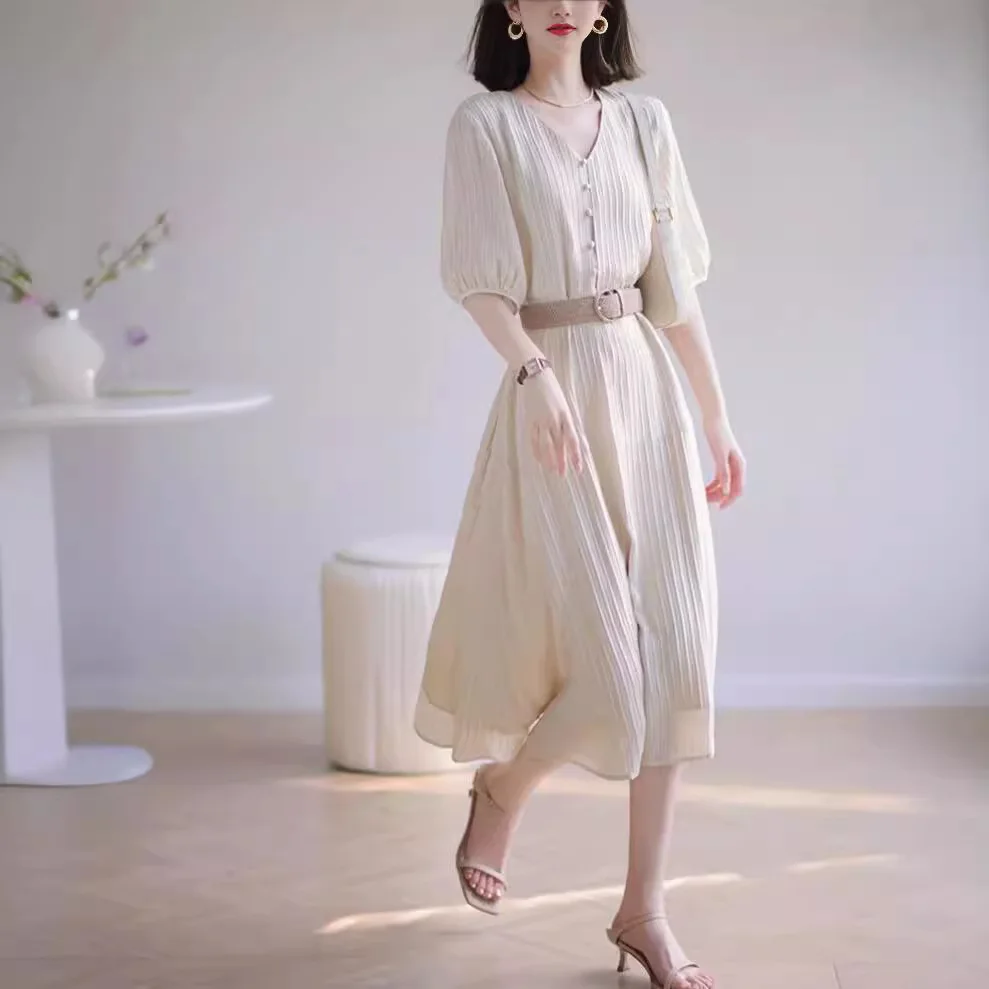 

Women's Elegant Intellectual Dress Gentle Wind Advanced Sense New Summer Commuter Skirt
