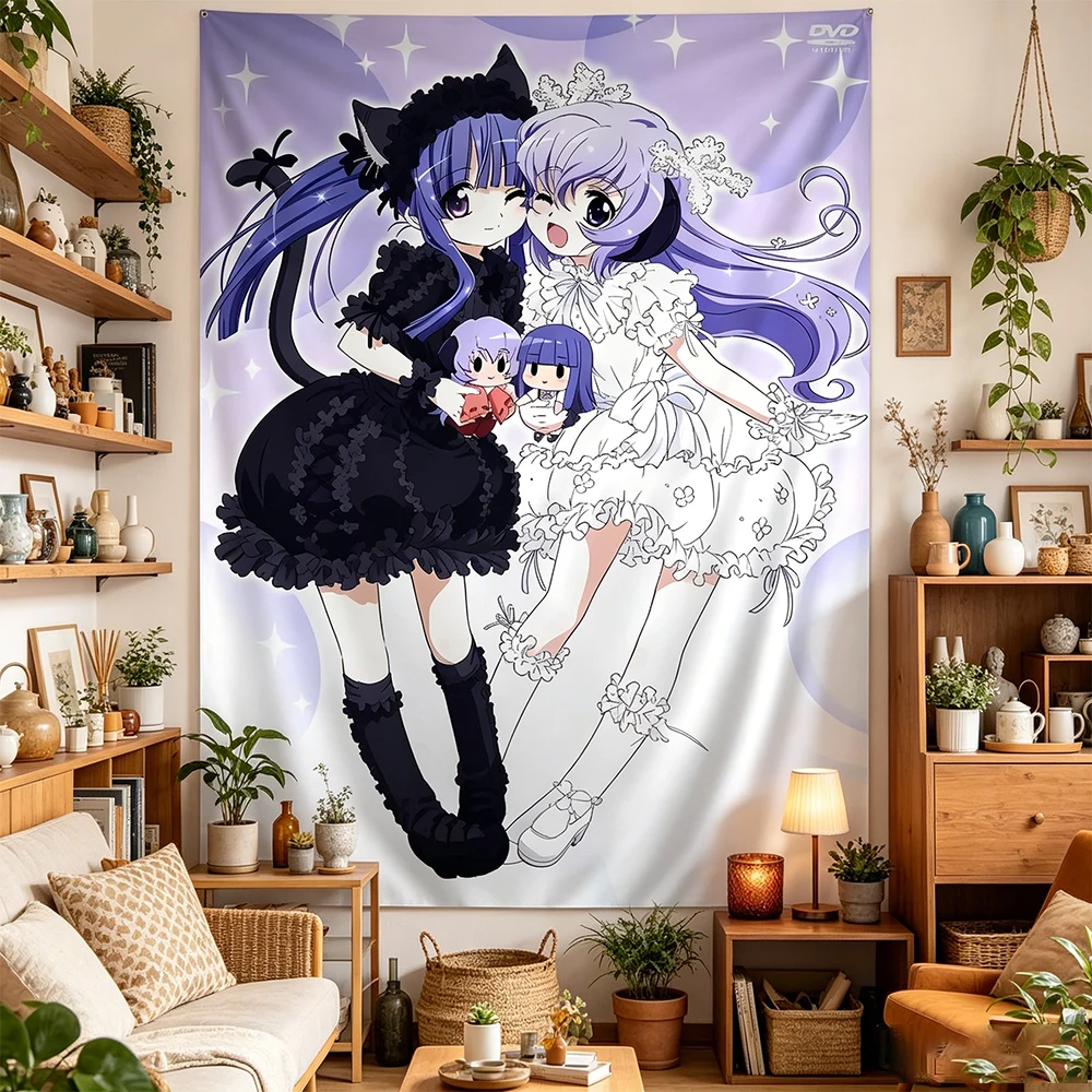 Higurashi When They Cry Cartoon Tapestry Science Fiction Room Home Decor Art Home Decor Home Decoration Home Dorm Tapestry