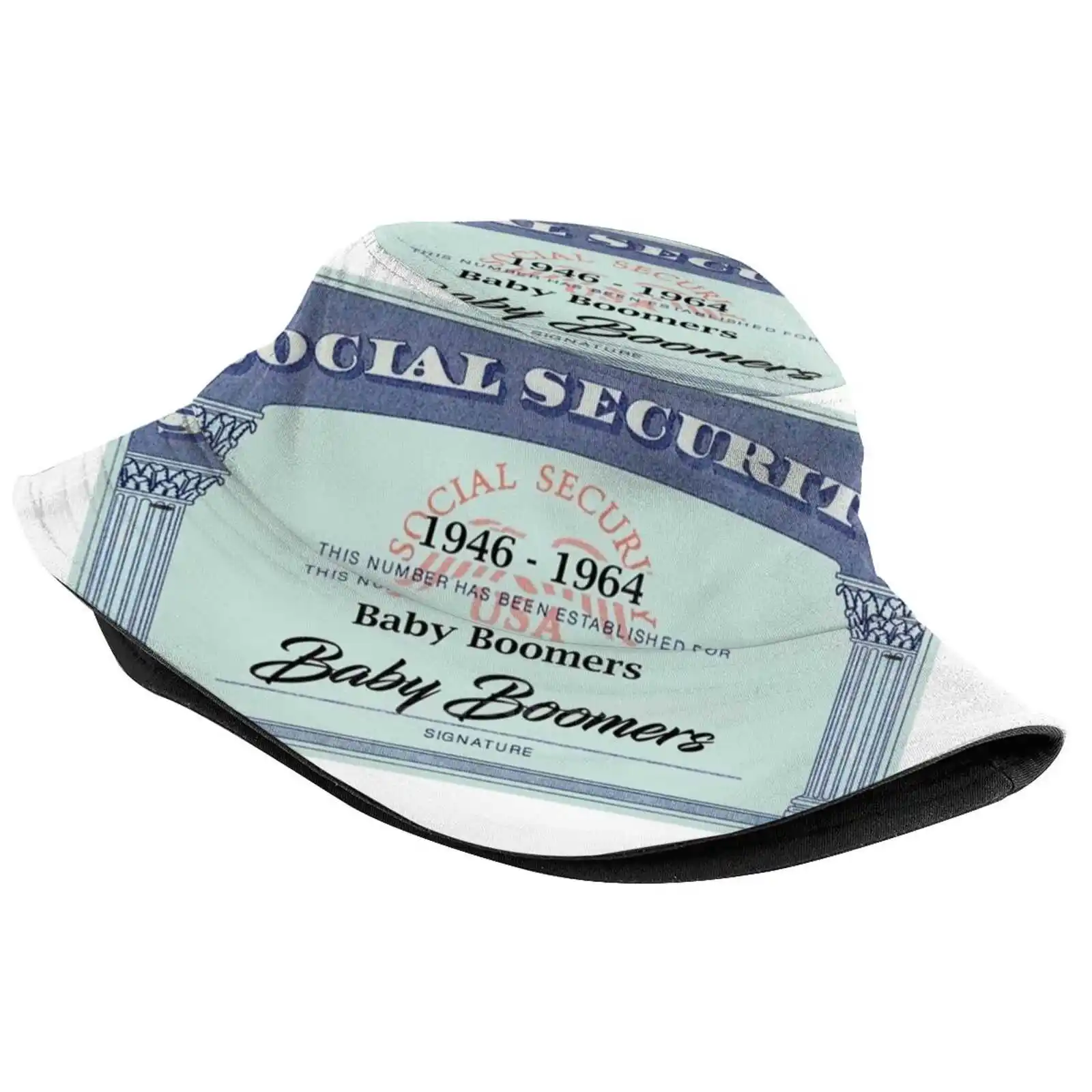 Baby Boomers Bucket Hat Beach Tourism Hats Breathable Sun Cap Social Security