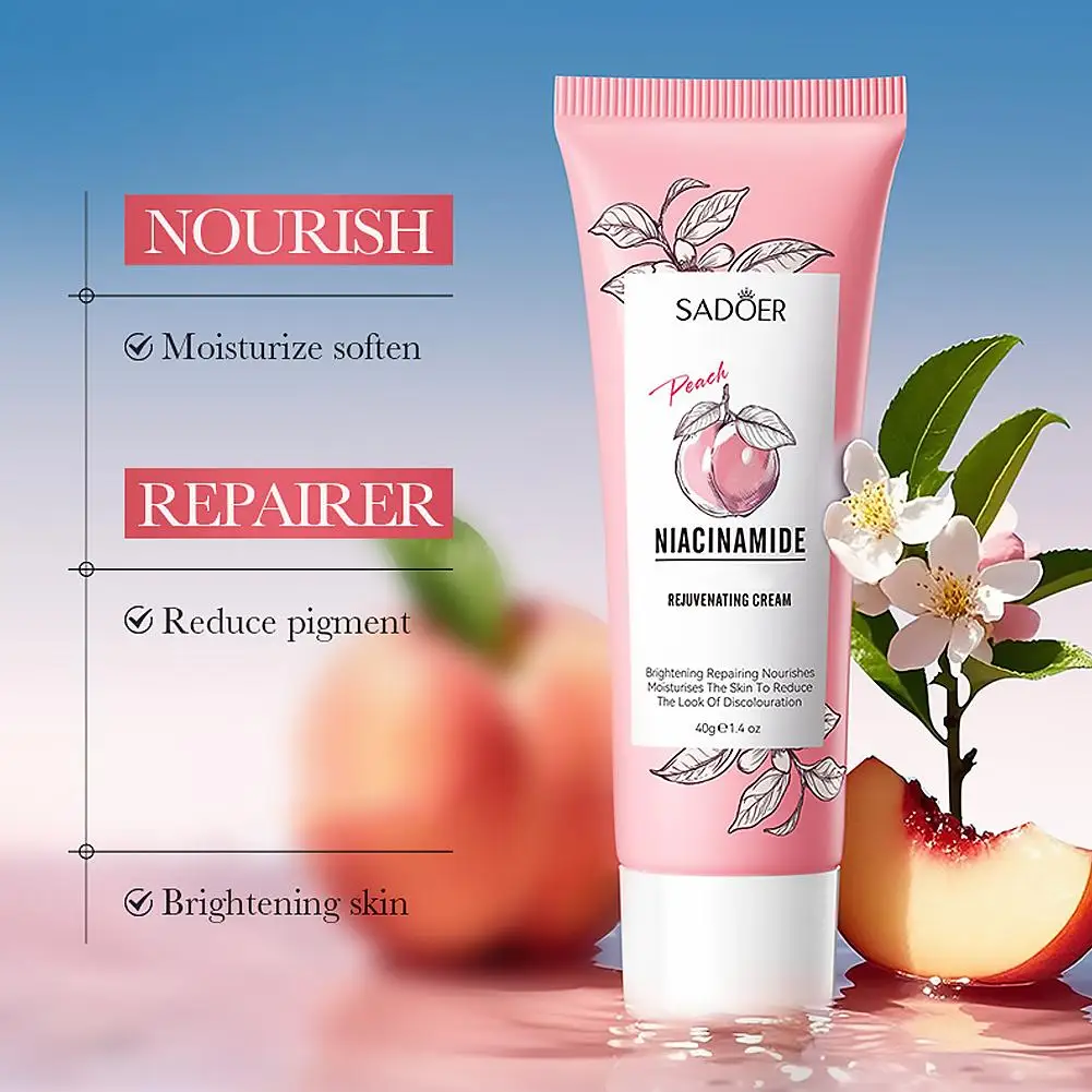 Peach Niacinamide Body Lotion Deep Hydrating Brightening Body Cream Smooth Silky Moisturizing Skin Care