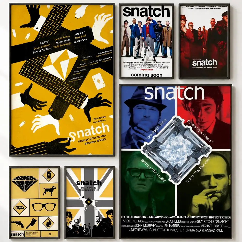 Classic Snatch Movie Poster HD poster wall art self-stick no-residue for home cafe office great gift