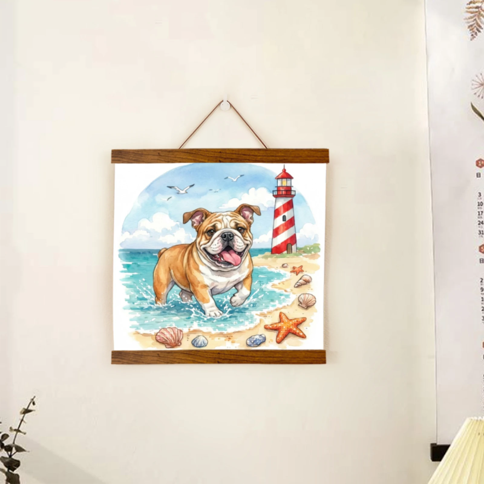 Picture Frame - Wooden Magnetic Hanging Scroll Multi-Purpose DIY