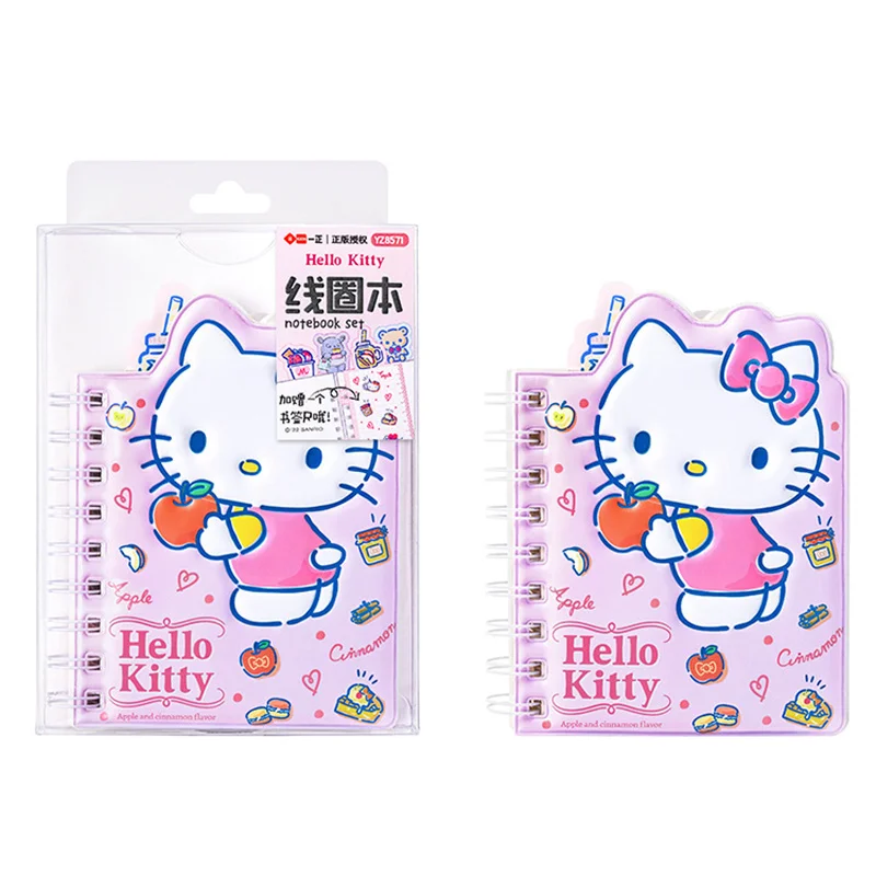 4pcs/lot Sanrio Kuromi Melody Cinnamoroll Coil Notebook Cute Portable Note Book Diary Planner Stationery Gift School Supplies