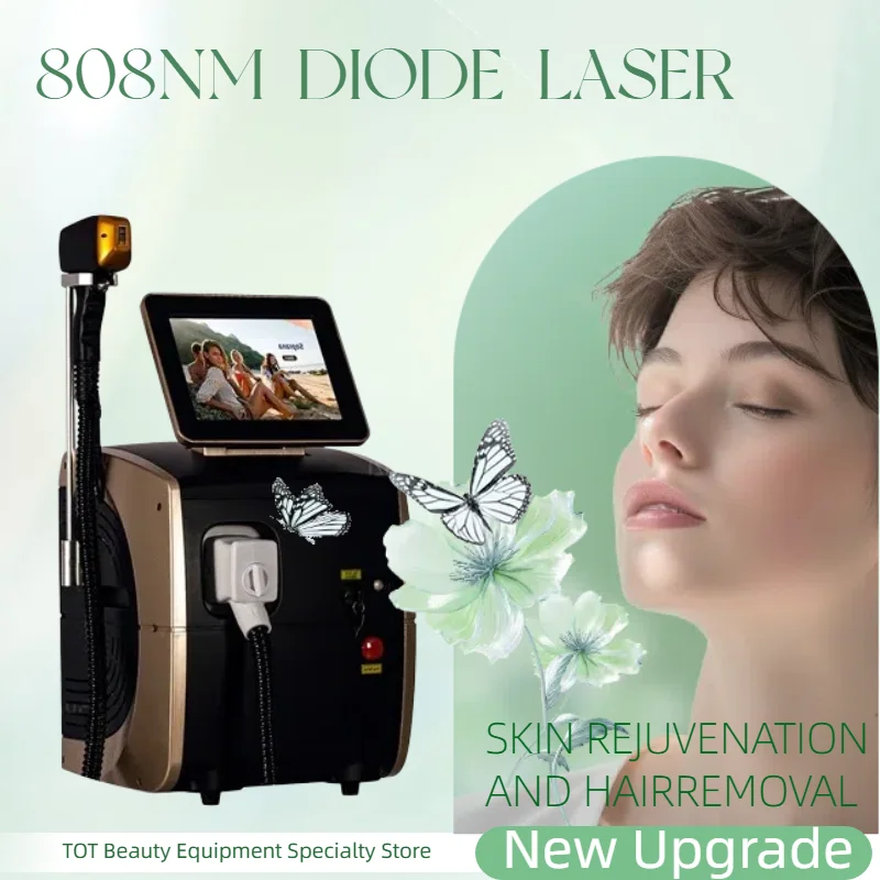 

808nm Alexandrite Professional Soprano Diode Ice Titanium Laser Body Hair Removal Machine 4 Wave Device Permanent CE Woman 4000W