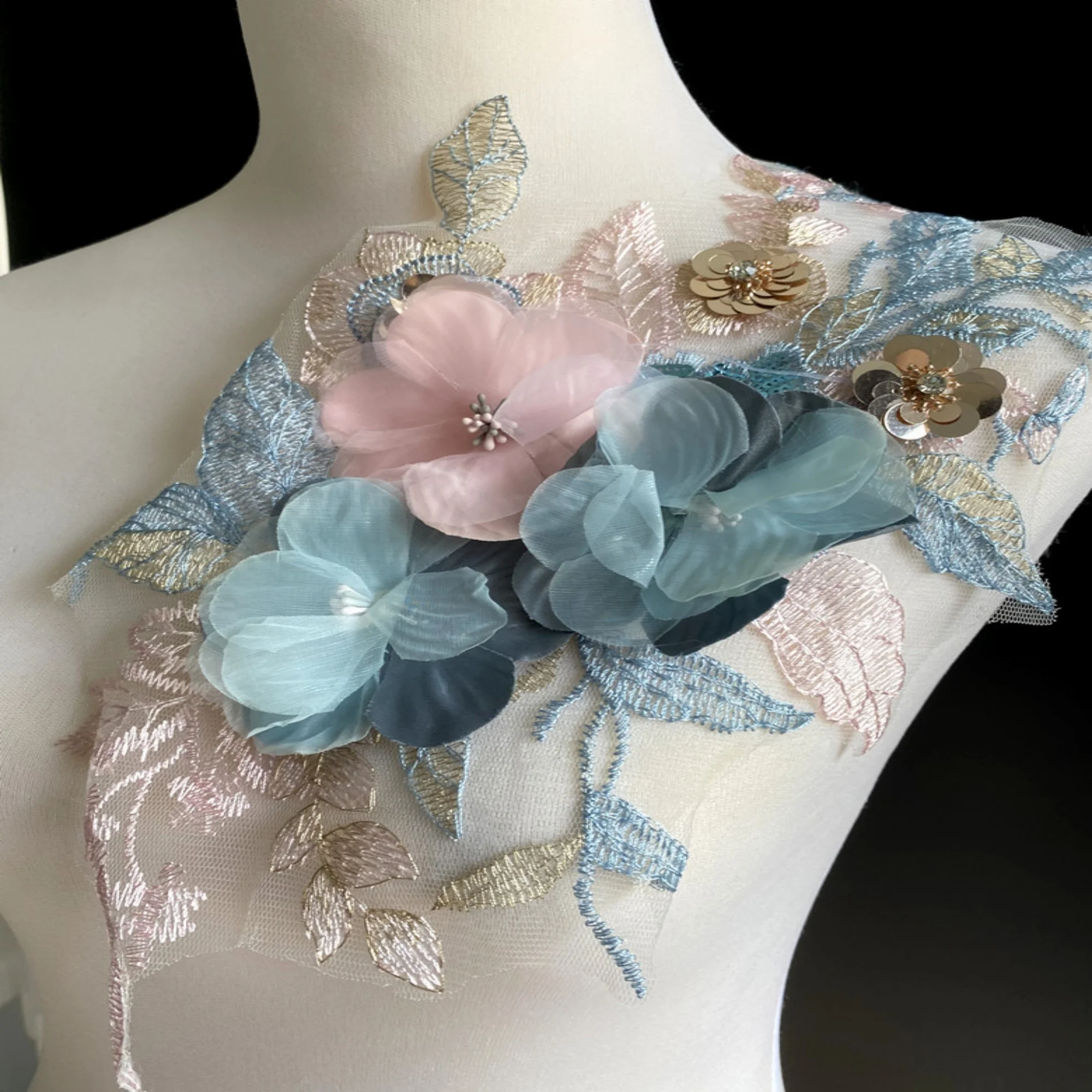 

Цельные аппликации, пришитые вышитые цветы, нашивки для свадебных принадлежностей, свадебный цветок для волос, головной убор