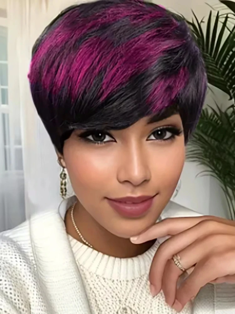 Pixie Cut Wig Human…