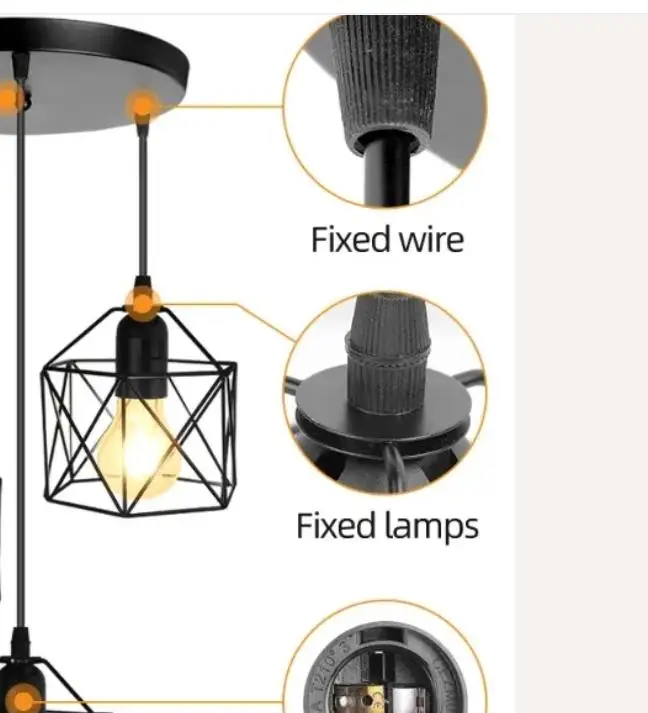 

Vintage Nordic Style Chandelier Led Ceiling Lighting Hanging Lamp kitchen Dining Living Room Home Christmas Decor Pendant Light