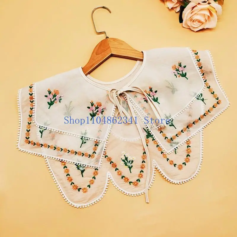 5asd طوق الكتف كاذبة التفاف طوق التطريز انفصال Venise الدانتيل يصل خط العنق