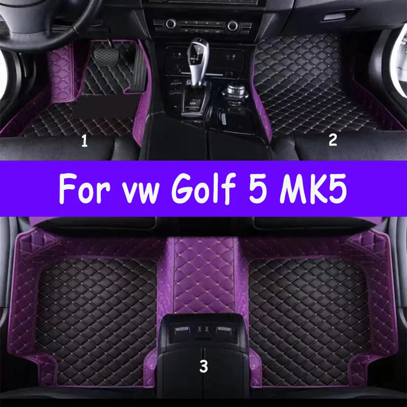 

Car Floor Mats For Volkswagen vw Golf 5 MK5 2008 2007 2006 2005 2004 Carpets Foot Pads Accessories Interior Rugs Replacement