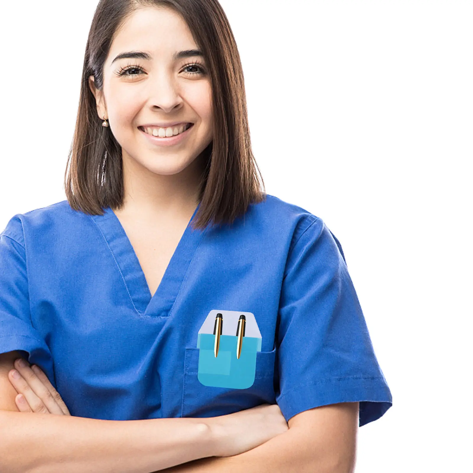 

12Pcs PVC Pencil Case Thickened Leak-Proof Pen Holder Simple Design Office School Supplies Portable Pen Storage Bag for Nurses