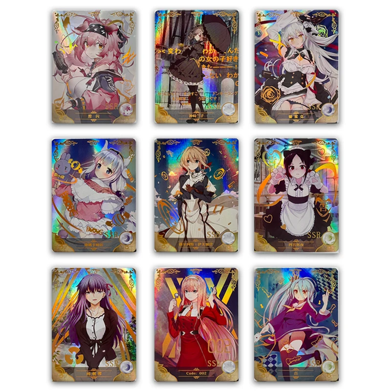 

Anime Goddess Story Tohsaka Rin Shinomiya Kaguya Kanzaki Ranko Ssr Cards Game Collection Rare Children's Toys Boy Birthday Gifts