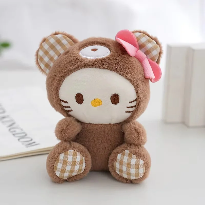 Kawaii سانريو كورومي مرحبا كيتي بلدي ميلودي سينامورول ألعاب من نسيج مخملي عروسة كارتون حقيبة سلسلة مفاتيح ديكور قلادة لعبة فتاة الاطفال هدية عيد الميلاد