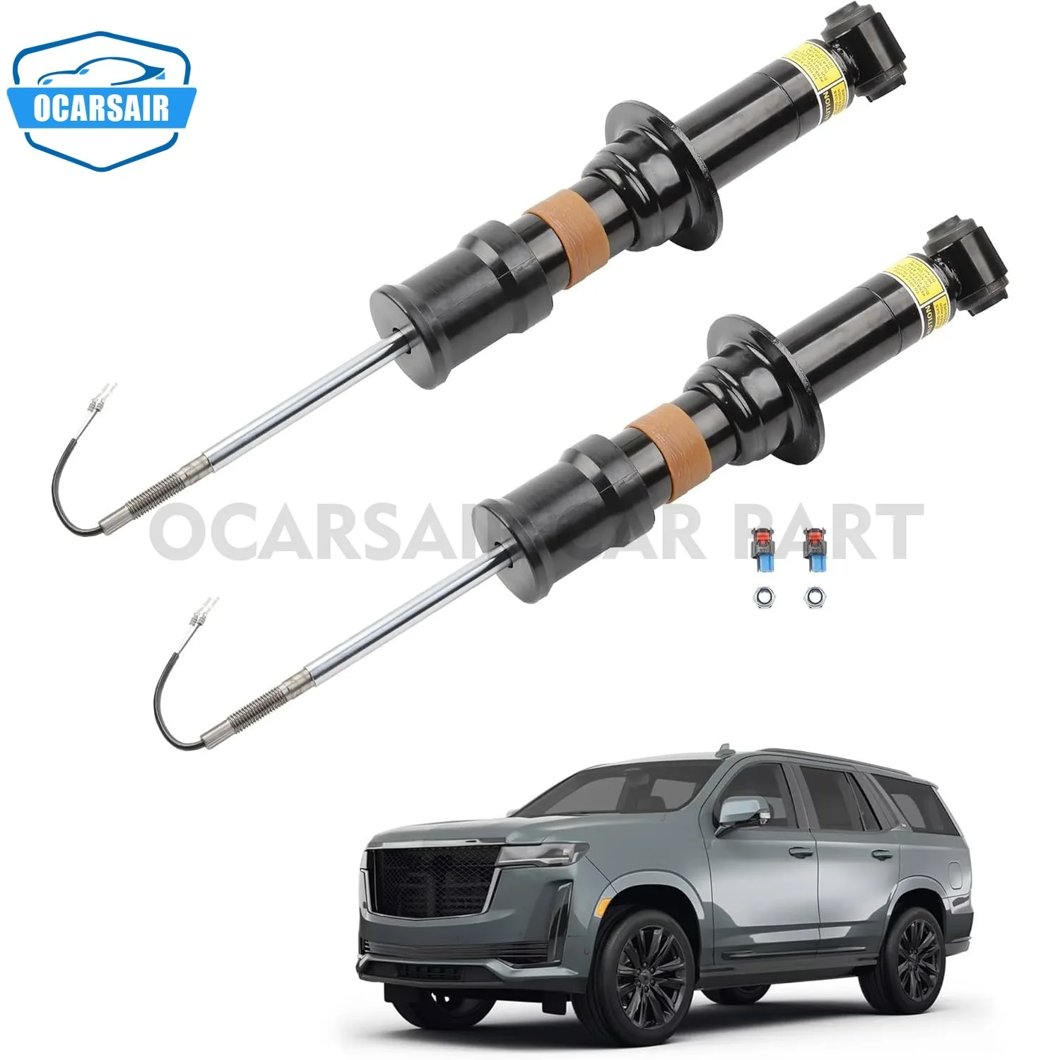 85640957 2PCS Front Rear Shock Absorbers w/ Magnetic for 2021-2024 Cadillac Escalade Chevy Suburban Tahoe GMC Yukon 84808104