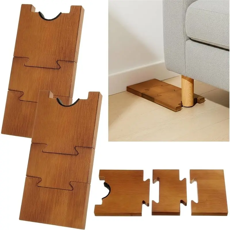 SHGO-Furniture Wall Protectors 2 Pcs Thickened Couch Wall Spacer Adjustable Solid Wood Couch Stopper For Outlets, Couches Beds